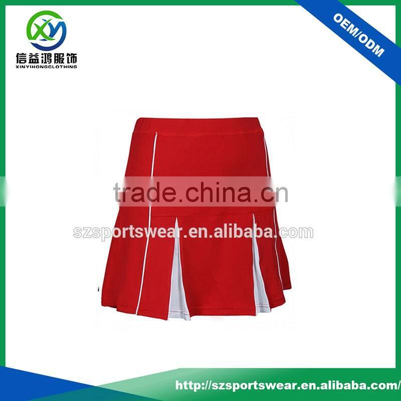 Simple Design A-Line Polyester Spandex Blend Pleated Mini Skort