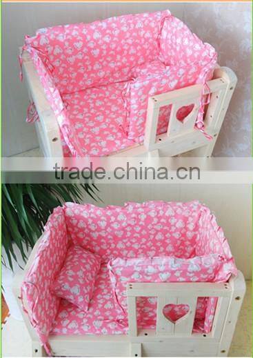 2017 Easy clean wooden luxury dog bed covers SIX-PIECE