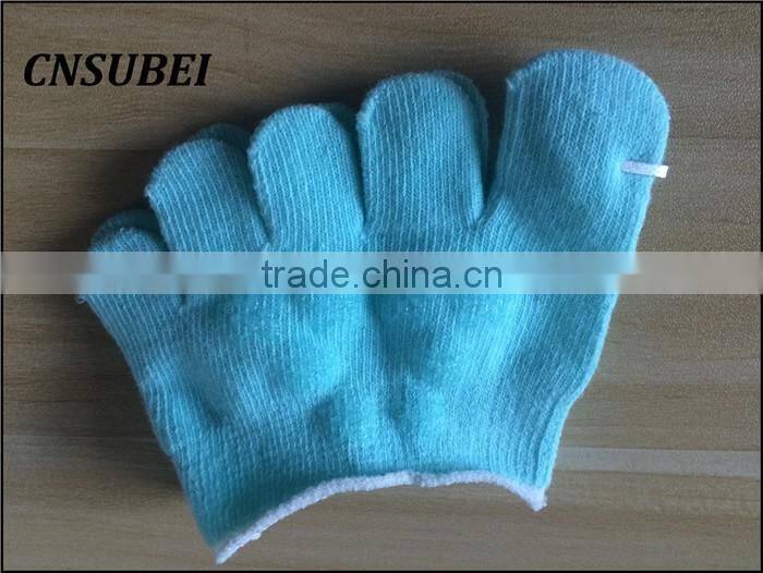 Light green women half feet anti-slip flower pattern grip yaga socks for lady pilates