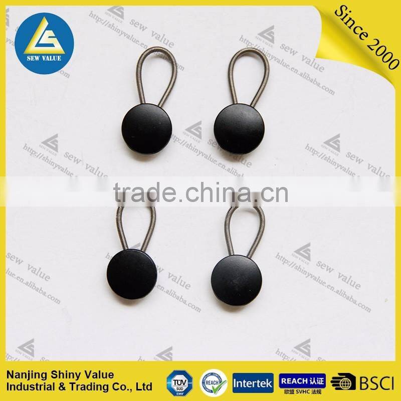 Silver and black color assorted 4pcs pack shirt button extenders