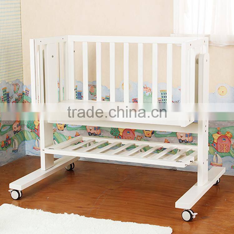 Hot new products 2016 automatic swing crib baby wooden convertible crib