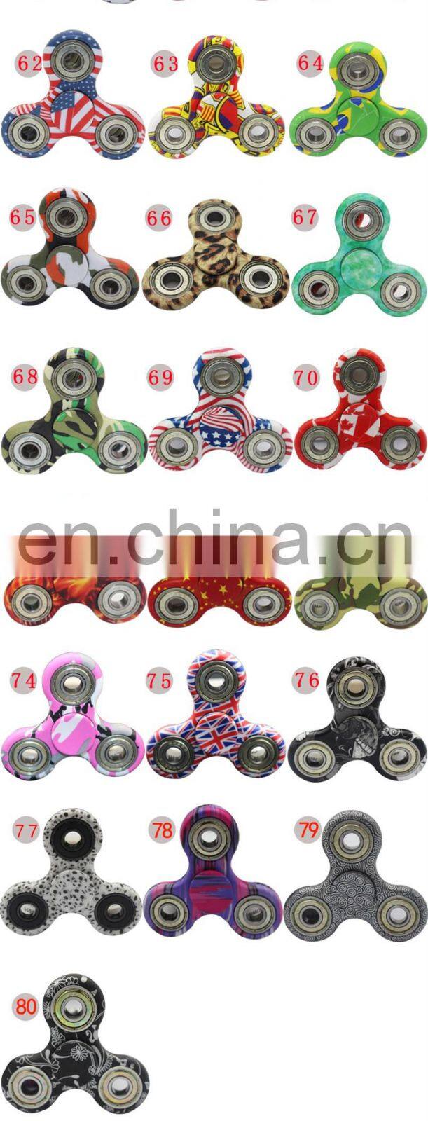 2017 Popular Stress Relase Stainless steel Plastic Bearing Glow Hand Fidget Spinner