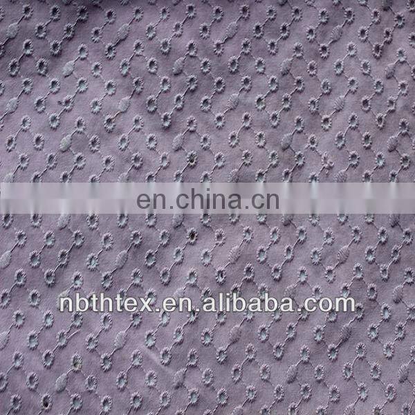 100%cotton eyelet embroidery voile fabric