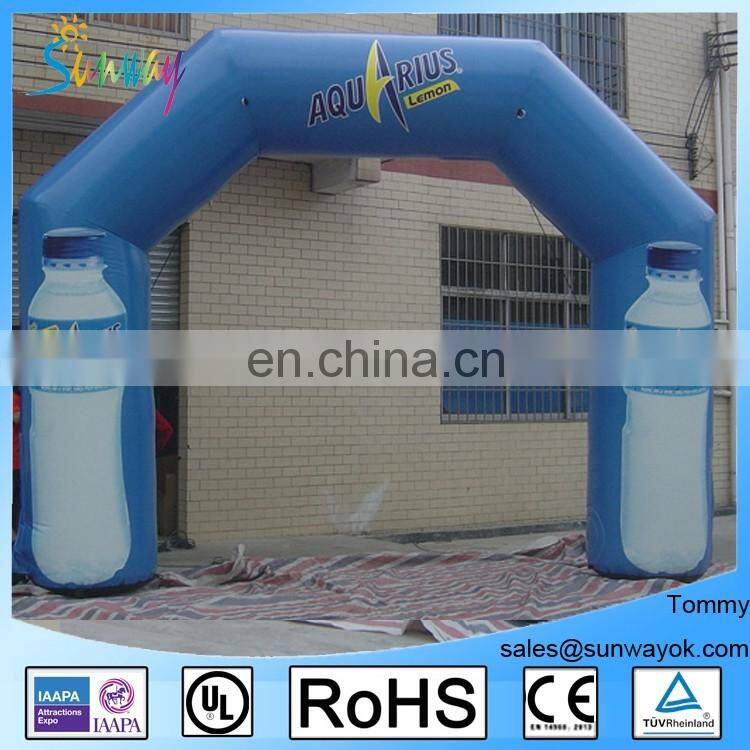 Light Blue Inflatable Arch / Archway With Painting For Advertising