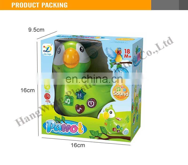 Battery Operate Projection Cartoon Parrot With Light And Music Plastic Toy Animal