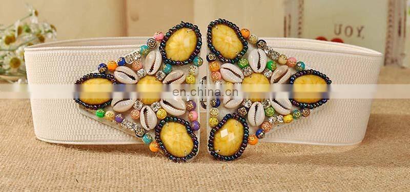 China factory wholesale newest fashion elastic waist belt with unique buckle