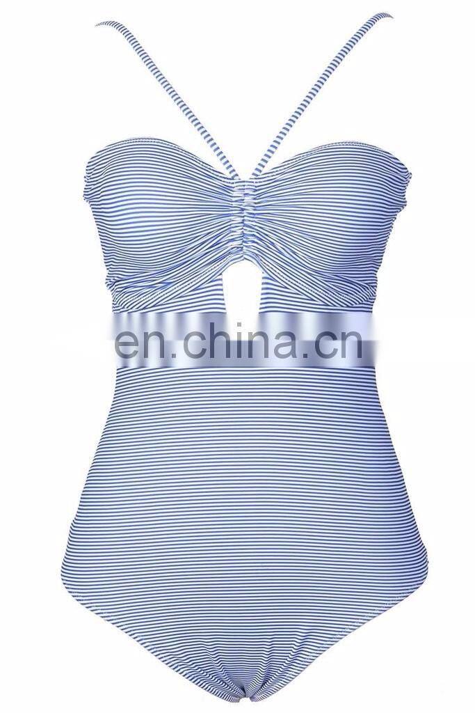 2017 lastest design sexy mature women swimsuit/ one piece push up swimsuits