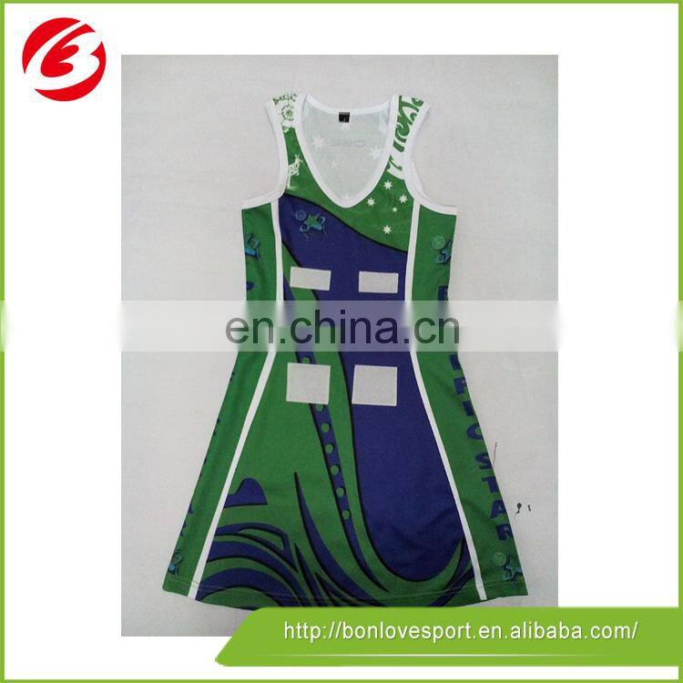 2015 custom made wholesale netball jersey with competitive price