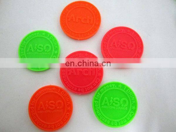 Promotionals custom design blank plastic token coin