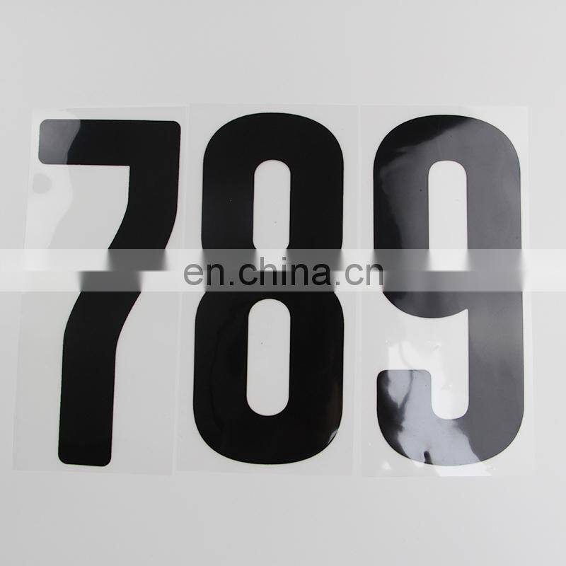 Sports numbers wood grain heat transfer film for clothing