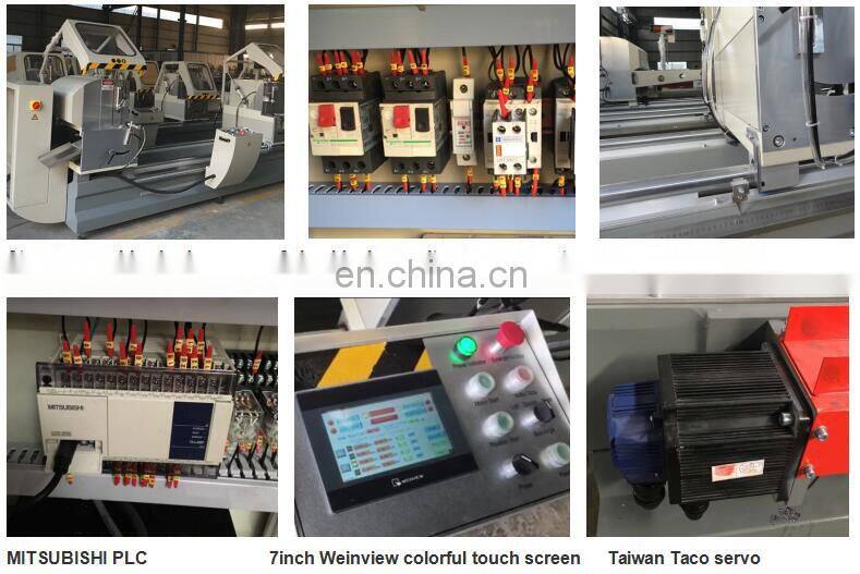CNC double mitre cut off saw for aluminium door and window frames