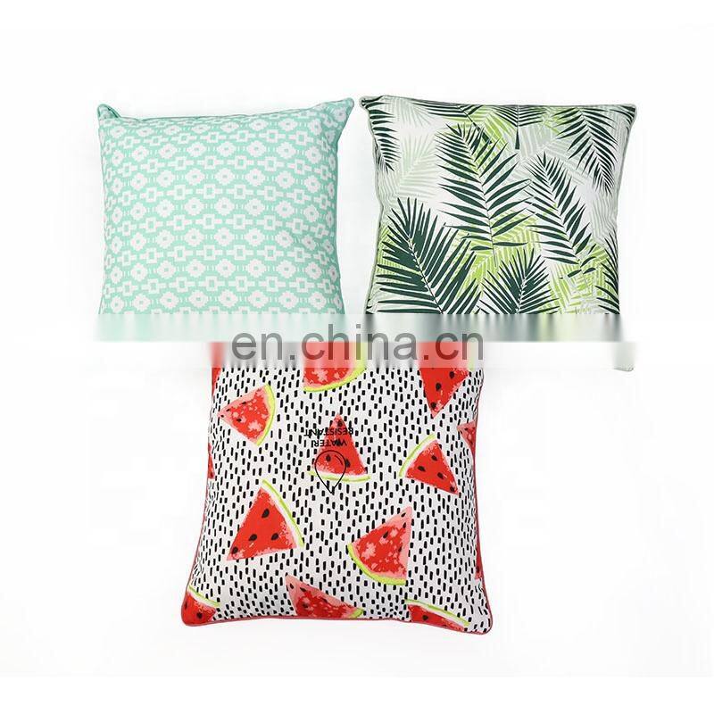 Custom Printed cushion garden waterproof outdoor throw pillows cushion covers for Tent Park Couch