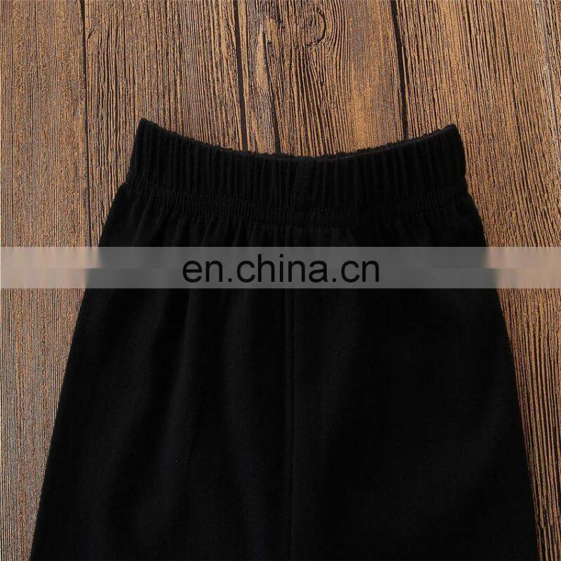 Girls Summer Outfit Toddler Yellow tops + black pants Set Spring Summer Clothing for 1-6T