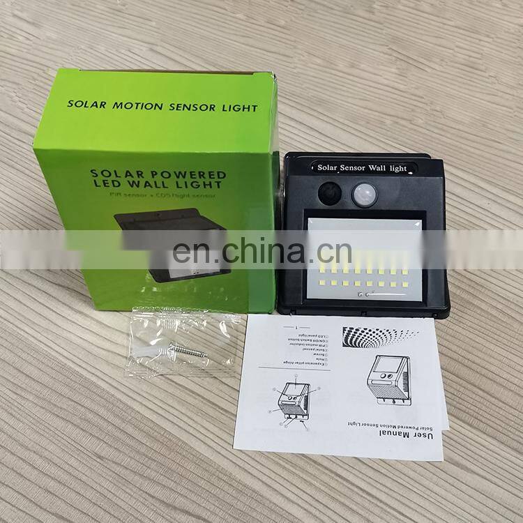 30LED Outdoor Wireless Waterproof Motion Sensor Solar Light for Garden Solar wall lamp