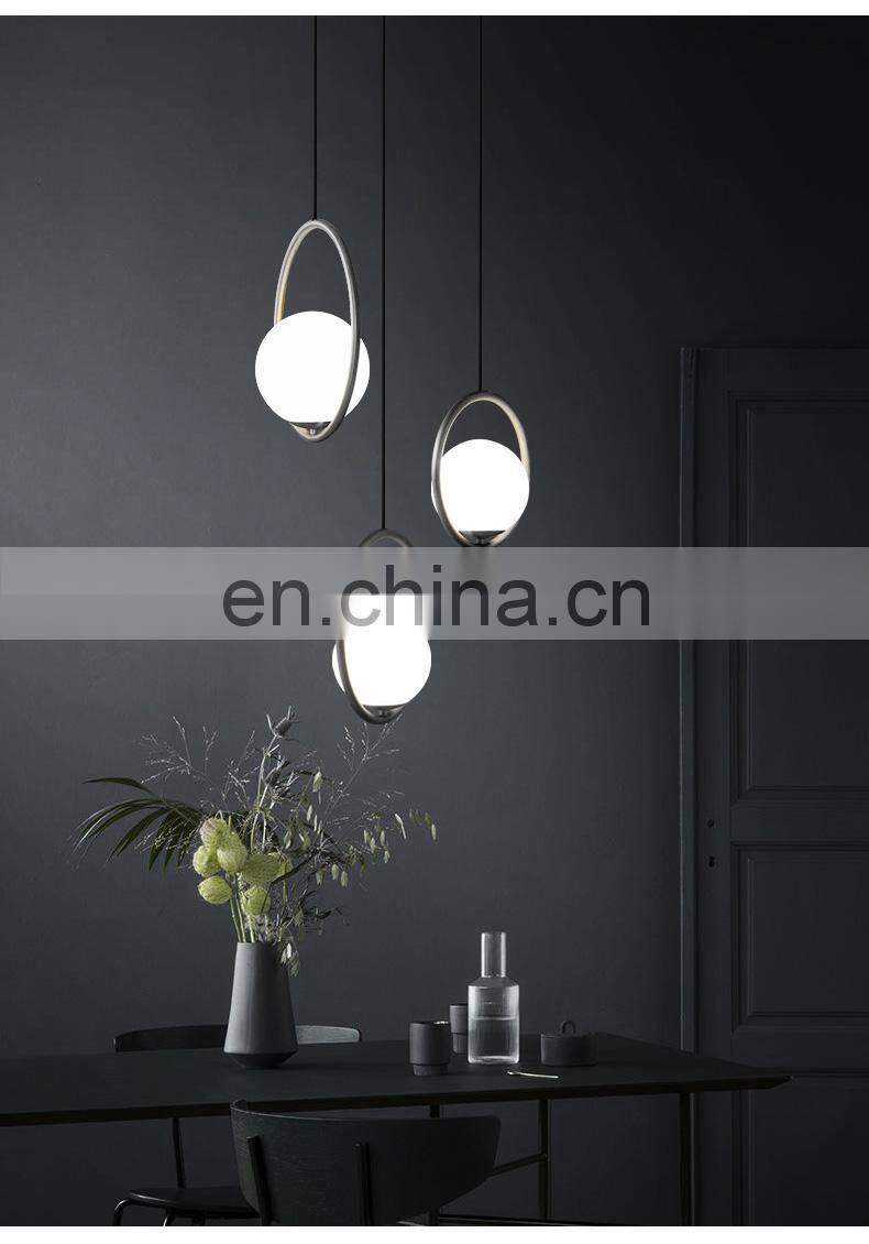 Transparent glass chandelier E27 lamp with metal+glass for home decorating