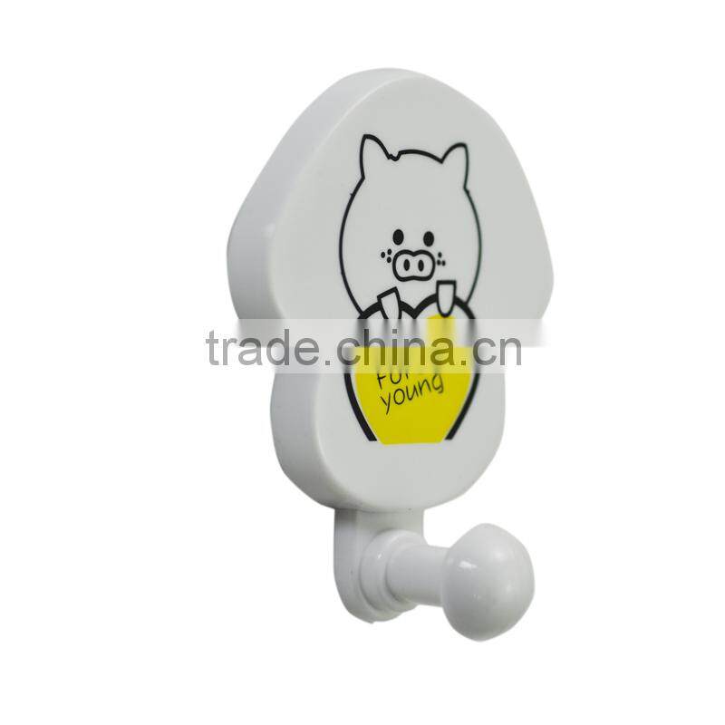 White self adhesive removable plastic back hooks