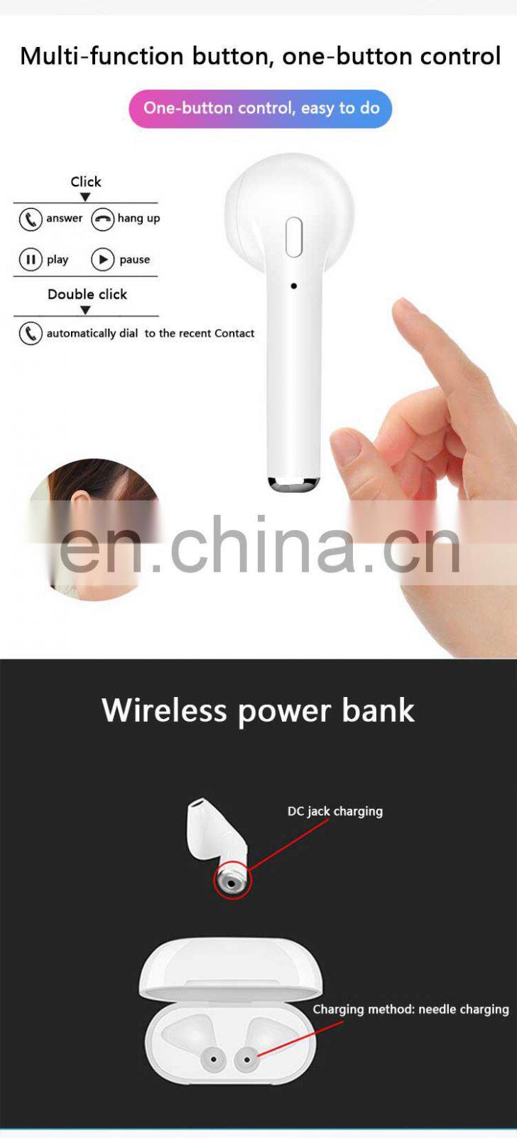 New arrivals 2021 amazon earphones bt wireless tws i7s/i9s/i11