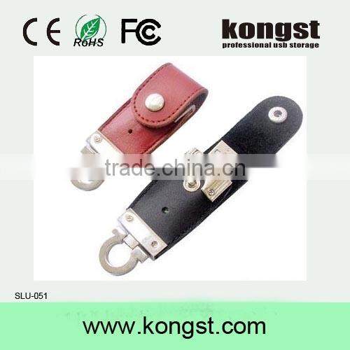 Kongst bulk sale Popular Leather USb flash disk,usb flash drives bulk cheap