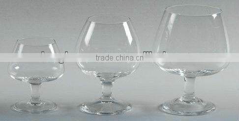 Clear crystal brandy wine glass