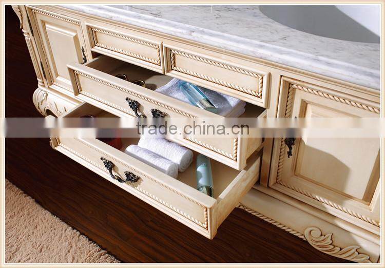 White color wood bathroom cabinet