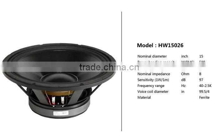 trade assurance, 15 inch passive subwoofer for line array system, speakers subwoofer