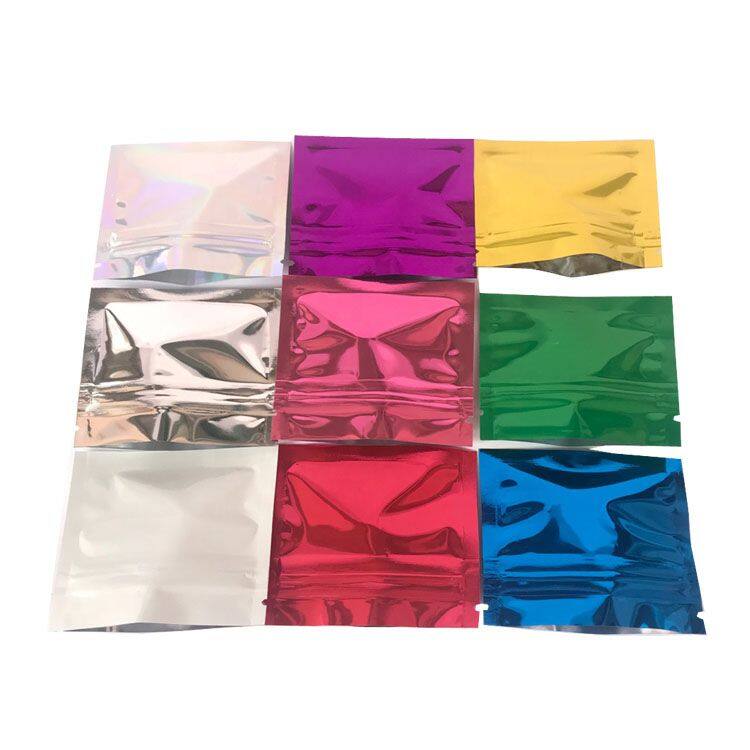 2.95"*2.56 " black gold sliver metallic foil mylar candy bag smell proof mylar sample small bags