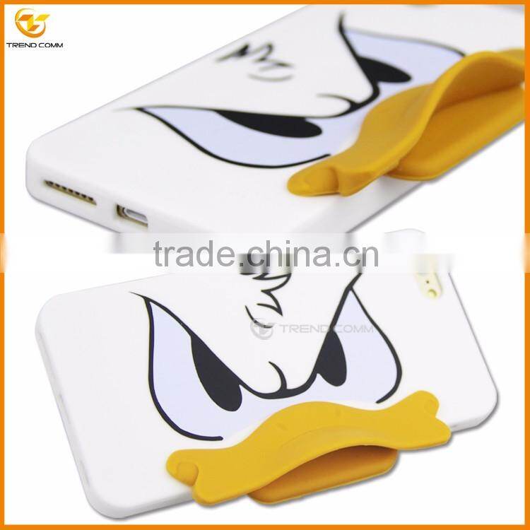 china supplier duck cartoon silicone cover case for iphone 6