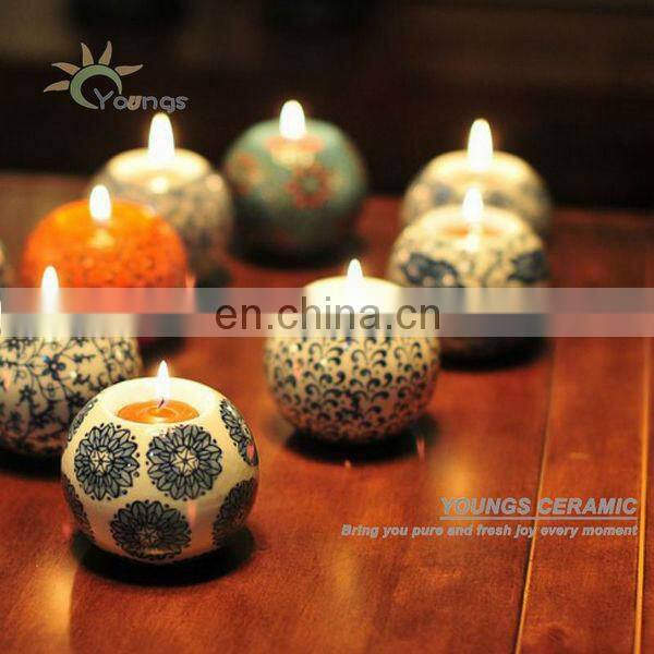 2013 hot sale hand maded ceramic cheap candle holders made in Jingdezhen