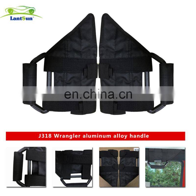 For Jeep JK for wrangler 2007-2017 hand hold fabric+Aluminum alloy 2/4 Door Handle Cover Trim Accessories 07-17