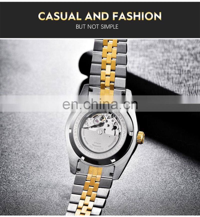 PAGANI DESIGN 1645 High quality gold wrist watch stainless steel automatic luxury men watch numeric