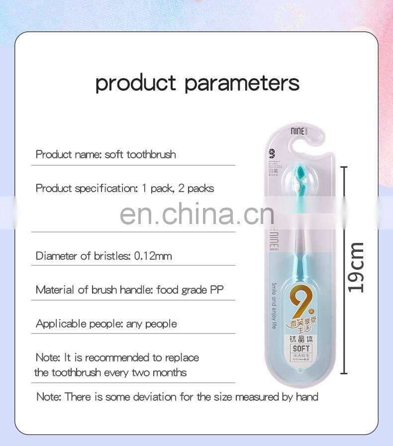 Private label Extra Soft Toothbrush Ultra Soft-bristled bamboo Teeth brush Micro-nano 20000 Floss Bristle Effect for adult