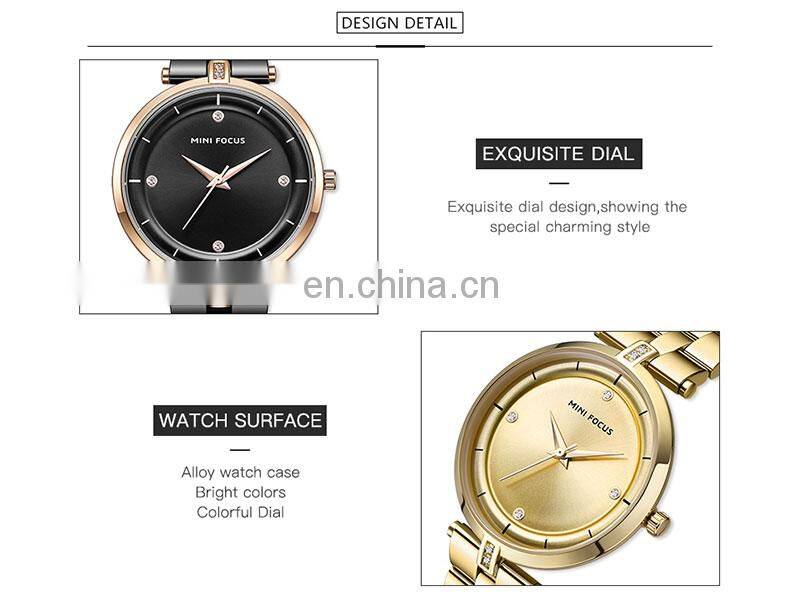 Mini focus M0120L Women Top Brand Luxury Minimalism Gold Women Quartz Watch Stainless Steel Ultra Thin Ladies Wrist Watches