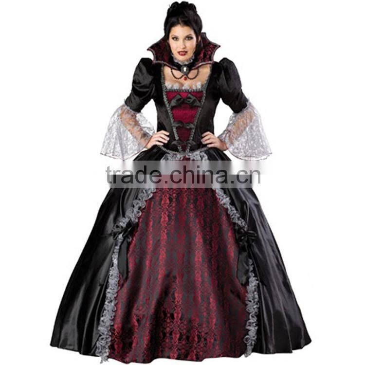 wholesale adult women Queen Of The Vampires halloween sexy fantasy black gothic lolita dress cosplay costume