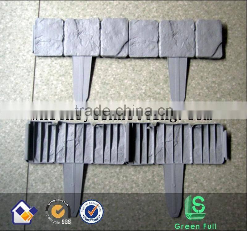 Lawn Palisade with cobbled stone effect Garden Edging