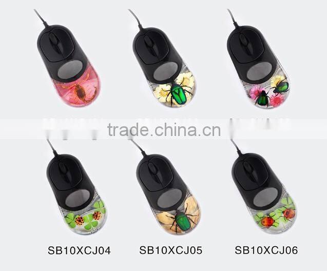 New design computer mouse with real insect