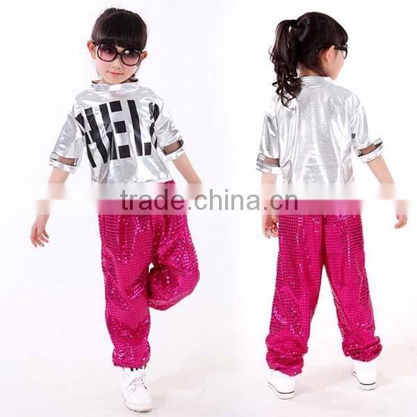 New arrival Boy Girl Hip-Hop Dance Cloth Performance clothing spandex Hip Hop Dance Wear kids modern dance costume