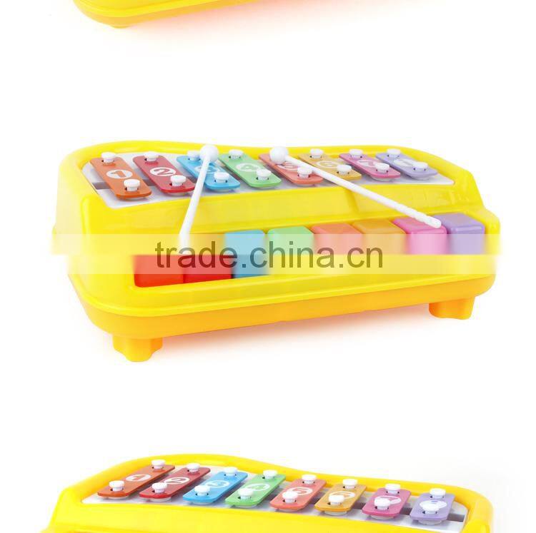 2014 Hot Import Toys Cute 8 Tones Colorful Hand Knock Piano Baby Kid Enlightenment Development Musical Toy Girl Toys For Kids