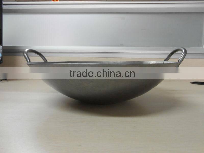 Hot Sell 36cm Double Handle Iron Wok Health Wok