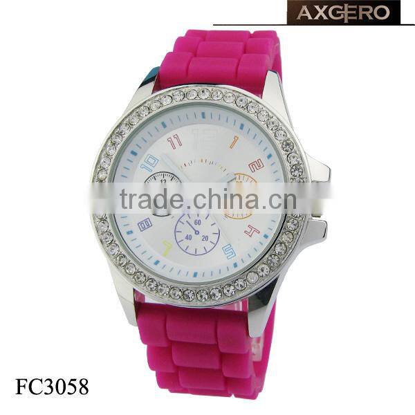 Fashion lady silicone quartz watch