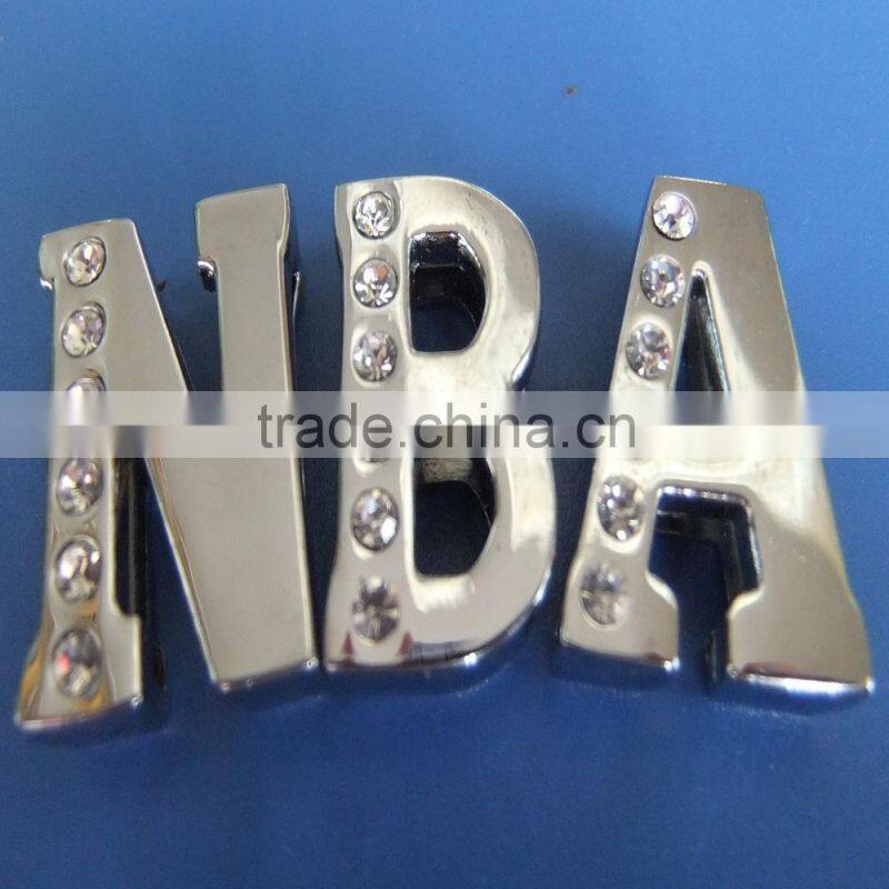 Wholesale 6 Rhinestones Diamond DIY 18mm Slide Letter Charms