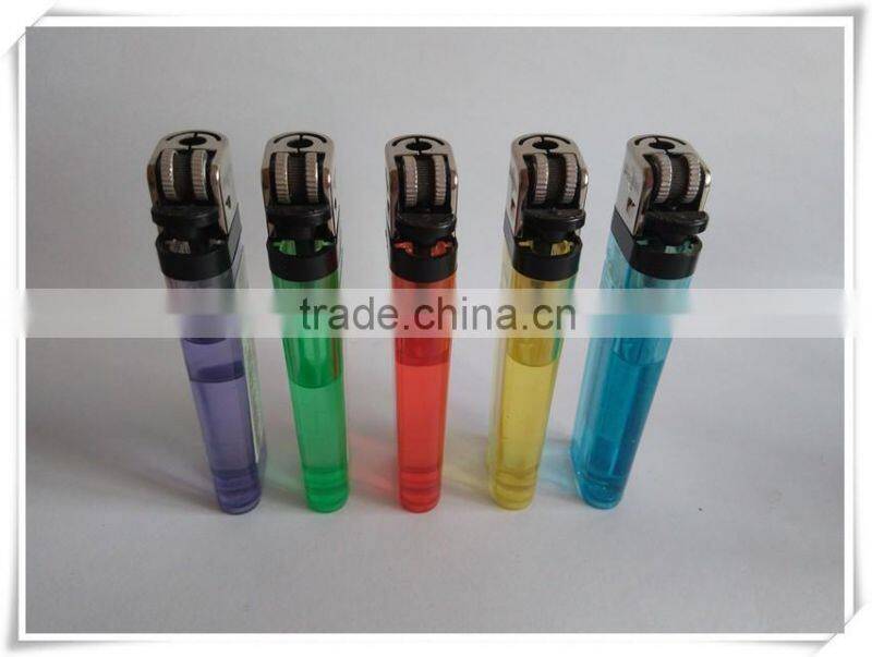 Classic EU plastic flint lighter FH-001 packed in blister card with black and color racket