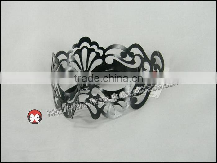 Handmade PVC black glasses hollow half face party eye mask used carnival games for sale