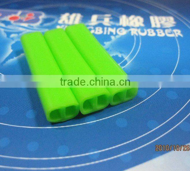 Green double lumen silicone tubing