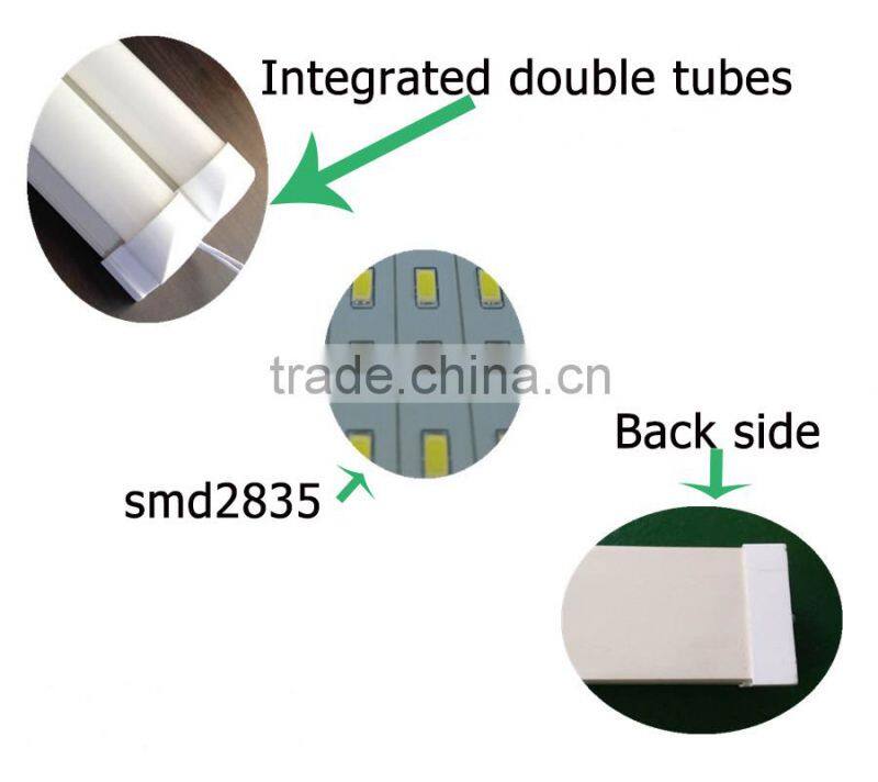 1200mm Integrated t8 tubes wholly plastic smd2835 100-265V 90lm/w 30w 4ft led double tube fluorescent lamp