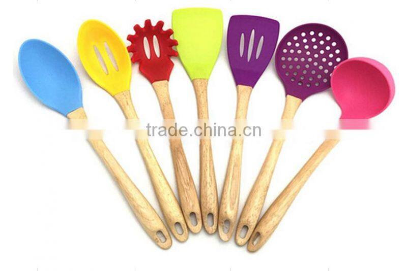 2016 Hot Sale Heat-Resistant Silicone Cooking Utensils Set with stand & silicone kitchen products