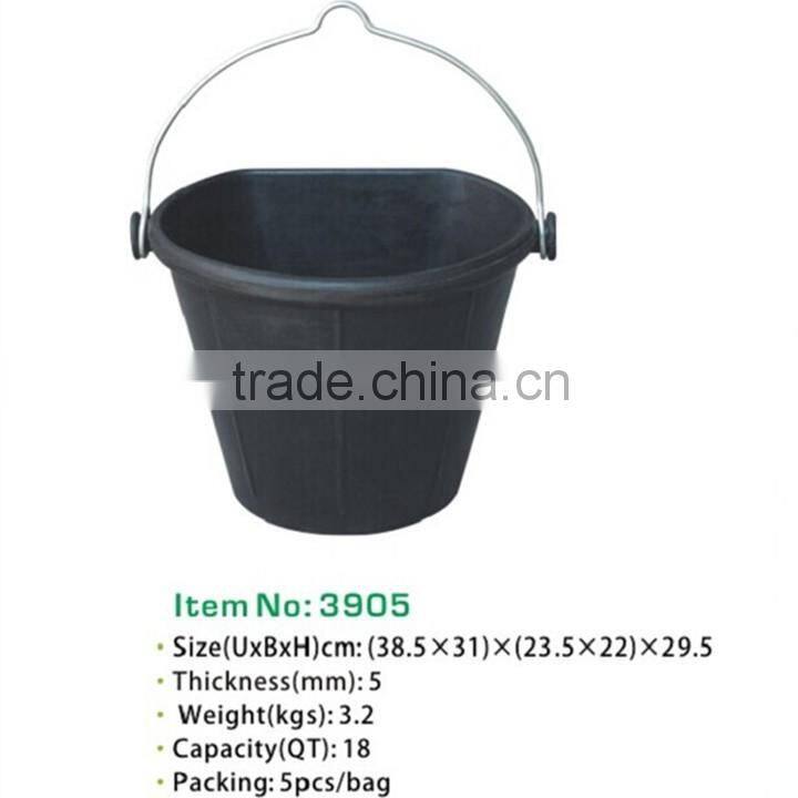 contruction rubber bucket,strong rubber pail with lip