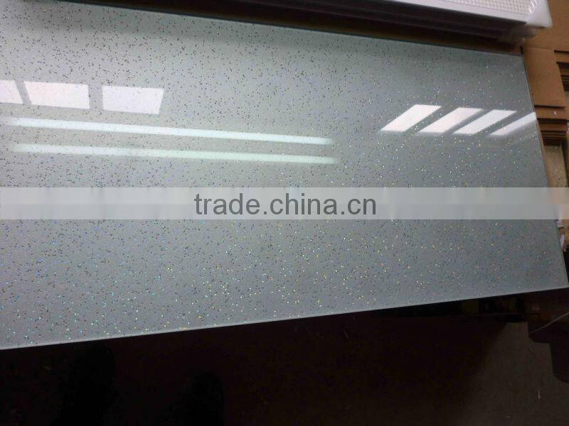 600x300mm silver sparkly glitter tile 24''x12'' polished glass tile