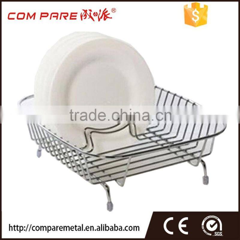 Wood dish drying kitchen storage rack