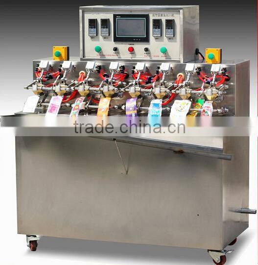 Semi automatic 8 heads Japanese Tofu Bag Filling and Sealing Machine