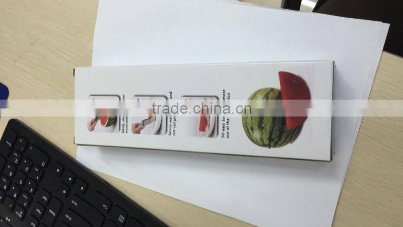 Hot sale amazon cut watermelon slicer with thick plastic handle,watermelon cutter